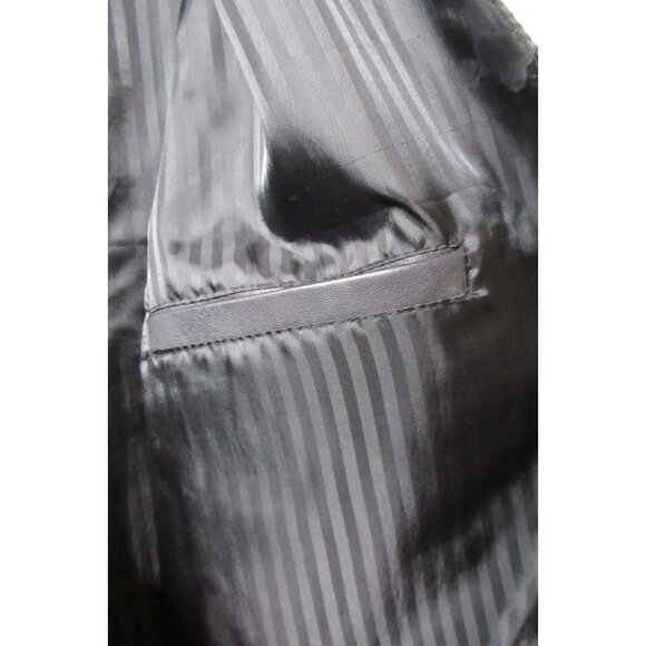 Scully Vest Men Sz 50 Black Leather Waist Coat Button Up Frontier Western Cowboy - Picture 6 of 7